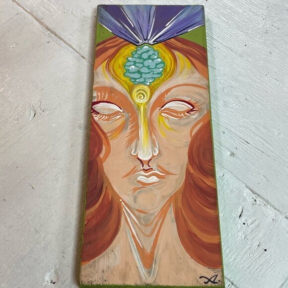 Original Peneal  Painting Acrylic On Board 14”x 5.5” - Picture 5 of 5